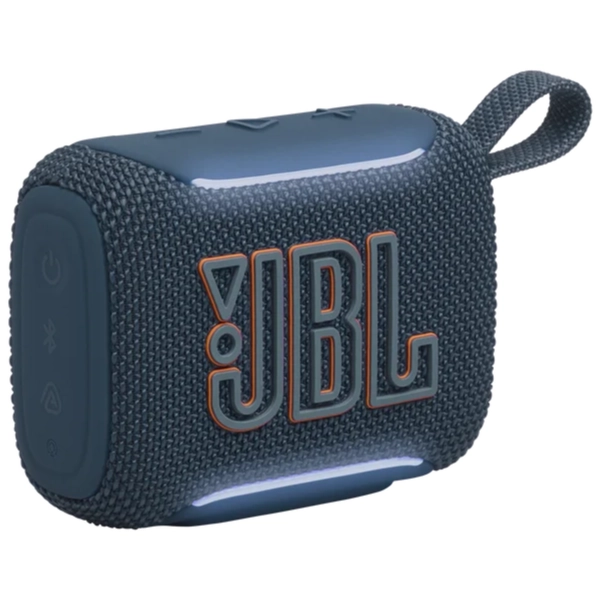 רמקול אלחוטי קומפקטי כחול Jbl Go 5 | צליל עוצמתי, תאורה סביבתית ועמידות למים