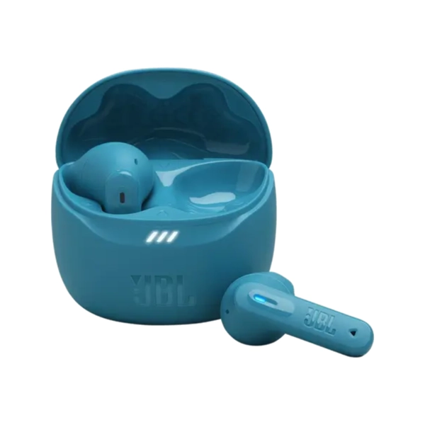 אוזניות True Wireless כחולות עם בס עוצמתי, ביטול רעשים אדפטיבי ועד 48 שעות סוללה | Jbl Tune Flex 2