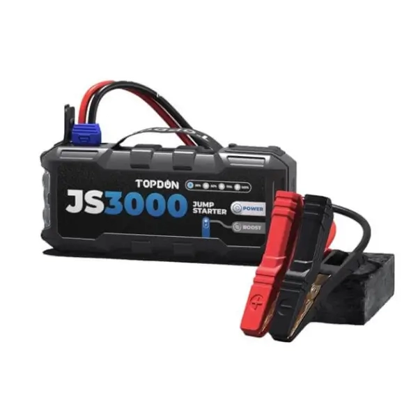בוסטר התנעה לרכב 3000a עם סוללה בקיבולת 24,000mah, טעינת Pd45w ופנס Led עוצמתי | Topdon Jumpsurge3000