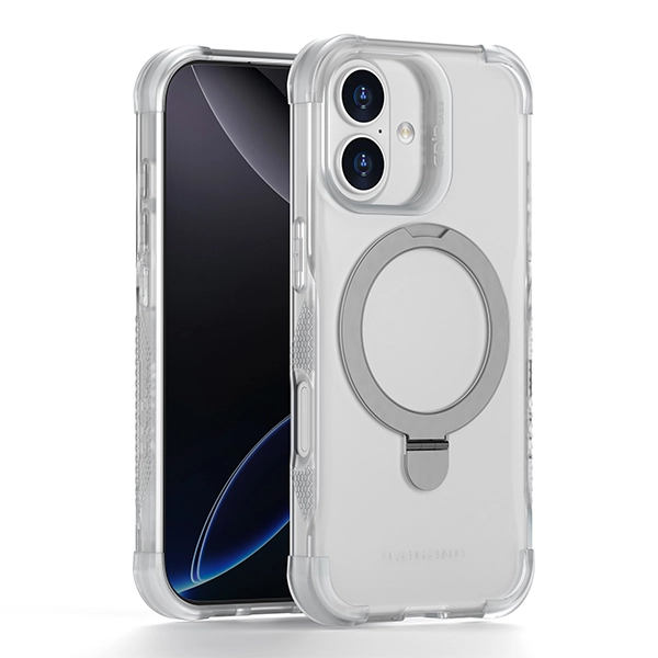 כיסוי סטנד לאייפון 13 : 14 : 15 : 16e תומך Magsafe שקוף | Grip Case Legend Pro