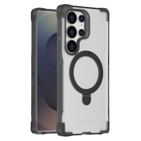 כיסוי סטנד לגלקסי S25 אולטרה תומך Magsafe אפור | Grip Case Legend Pro
