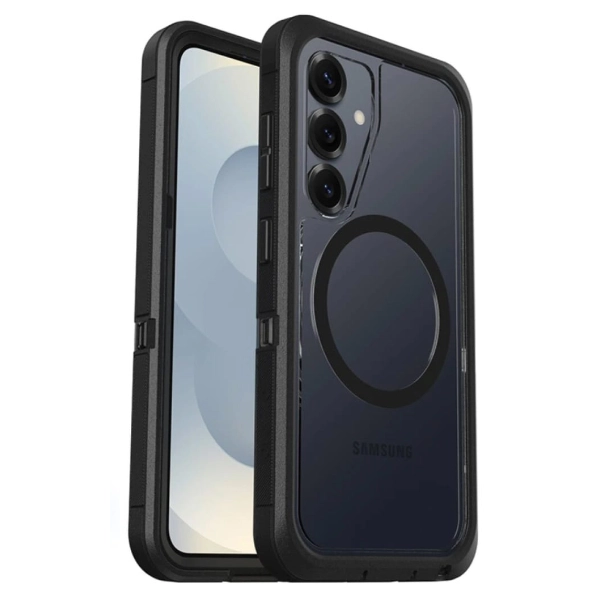 כיסוי קשיח לגלקסי S26 Fe שחור Otterbox Defender Pro | תומך Magsafe עם הגנה מקיפה כולל לשקע טעינה ולכפתורים