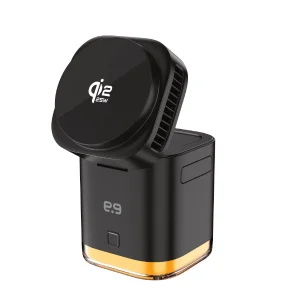 עמדת טעינה אלחוטית Qi2.2 25w ל 3 מכשירים | קירור אקטיבי, חיבור מגנטי ועיצוב מתקפל