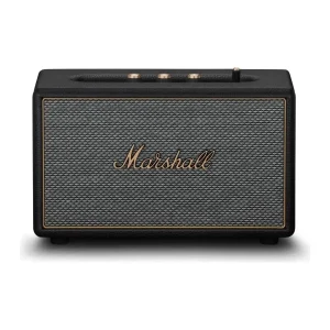 רמקול Bluetooth אלחוטי ביתי שחור עם 110w, סאונד סטריאו רחב וחיבור Auracast יציב | Marshall Acton Iv