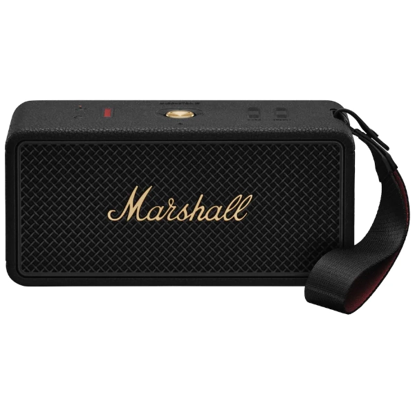 רמקול Bluetooth נייד שחור עם סאונד 360°, עמידות Ip67 ו 30+ שעות נגינה | Marshall Middleton Ii