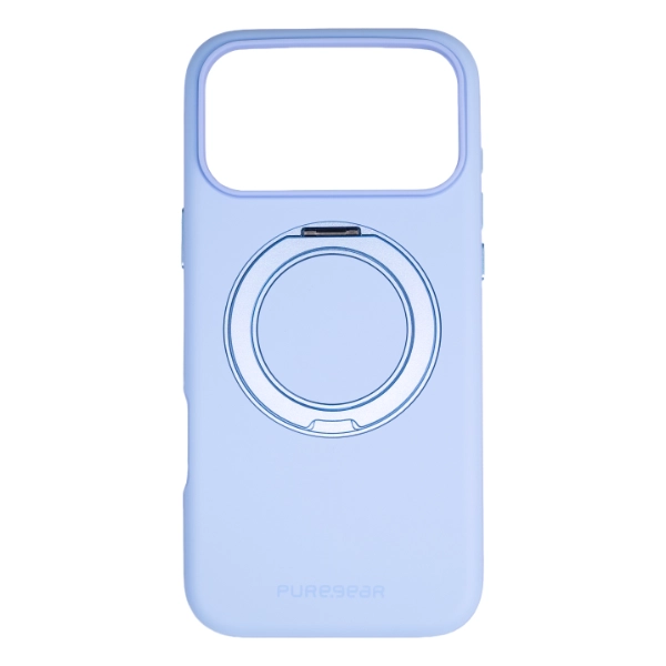 כיסוי כחול לאייפון 18 פרו תומך Magsafe עם טבעת סטנד מסתובבת 360°, בלימת זעזועים וטעינה אלחוטית | Puregear Dualtek360 3