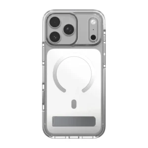 כיסוי לאייפון 18 פרו כסוף תומך Magsafe לשימוש יומיומי | Zagg Santa Cruz Snap Kickstand 1