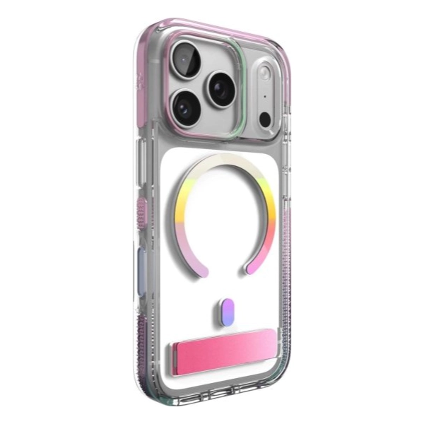 כיסוי לאייפון 18 פרו צבעוני תומך Magsafe לשימוש יומיומי עם רגלית | Zagg Santa Cruz Snap Kickstand