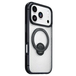 כיסוי שחור לאייפון 18 פרו דק עם סטנד Ring נשלף, Magsafe והגנה מנפילות עד 4 מטר | Otterbox Symmetry Stand Magsafe