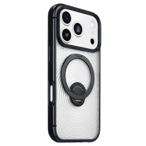 כיסוי שחור לאייפון 18 פרו דק עם סטנד Ring נשלף, Magsafe והגנה מנפילות עד 4 מטר | Otterbox Symmetry Stand Magsafe