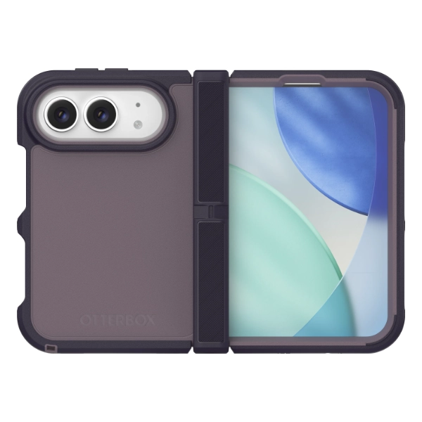 מגן קשיח לאייפון המתקפל Iphone Duo שקוף:סגול Otterbox Defender Xt | תומך Magsafe עם עמידות צבאית א