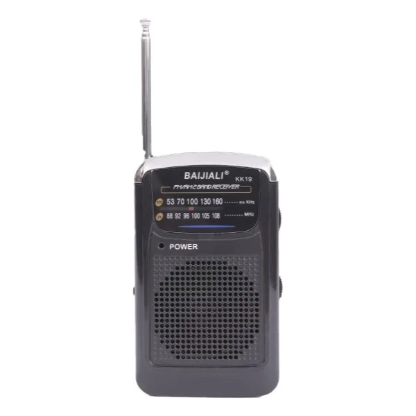 רדיו נייד טרנזיסטור Am:fm אנלוגי קומפקטי שחור | Baijiali Kk19