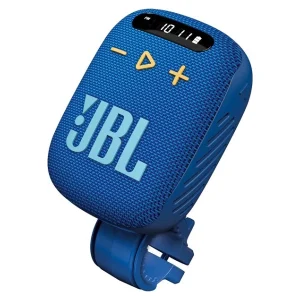 רמקול נייד לאופניים וקורקינט Jbl Wind 3 כחול | רדיו Fm וצג דיגיטלי