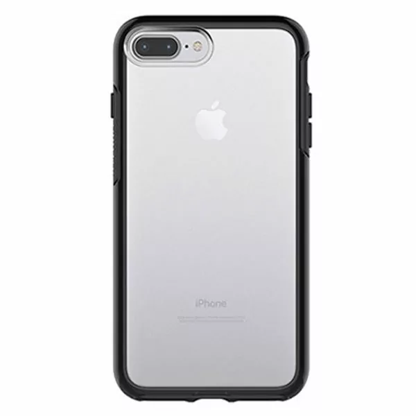 מגן כיסוי OtterBox Symmetry שקוף שחור לאייפון 7/8 פלוס הכיסוי החזק בעולם