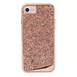מגן כיסוי לאייפון 6/6S/7/8/SE קריסטל זהב-ורוד Case Mate