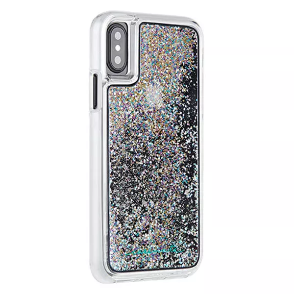 מגן כיסוי לאייפון X/XS מפל נצנצים כסוף Case Mate