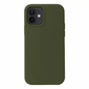 כיסוי לאייפון 12 ירוק סיליקון עם מגע קטיפה