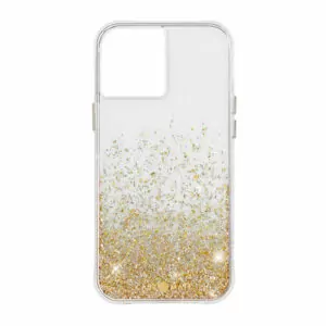 מגן כיסוי לאייפון 12 מיני שקוף נצנצים זהב Case Mate
