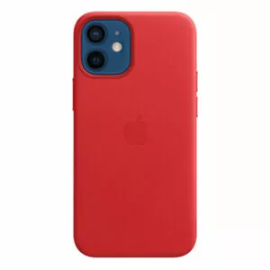 כיסוי עור מקורי לאייפון 12 מיני אדום Product RED תומך MagSafe