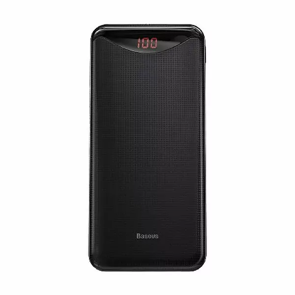 סוללת גיבוי מהירה בקיבולת 10000mAh עם צג דיגיטלי ופנס Baseus Gentleman