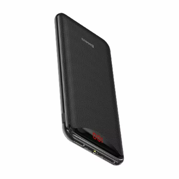 סוללת גיבוי מהירה בקיבולת 10000mAh עם צג דיגיטלי ופנס Baseus Gentleman
