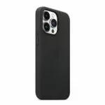 כיסוי לאייפון 13 פרו מקורי עור שחור חצות תומך MagSafe
