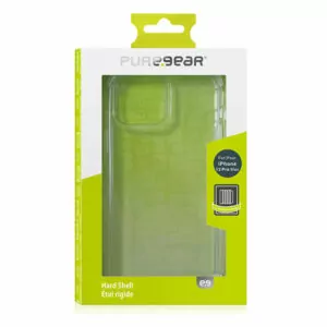 כיסוי לאייפון 13 פרו מקס שקוף קשיח עם במפרים PureGear Hard Shell