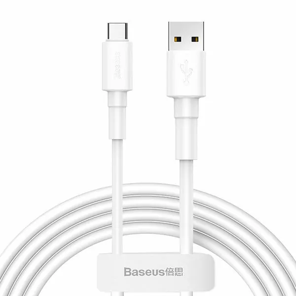 כבל Type C באורך מטר לבן מקורי Baseus