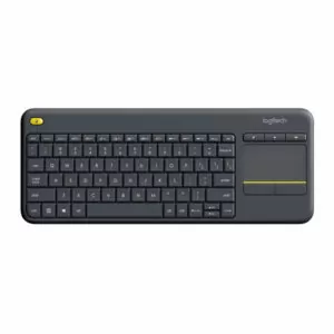 מקלדת עם משטח מגע אלחוטית מעוצבת וקומפקטית Logitech k400 Plus