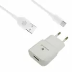 מטען קיר עם כבל USB-C איכותי Miracase MWCS240 לבן