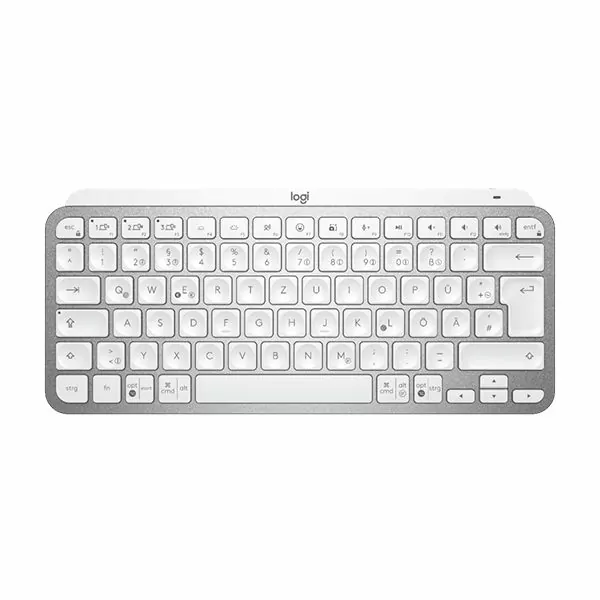 מקלדת Logitech MX Keys Mini אלחוטית קומפקטית אפור בהיר