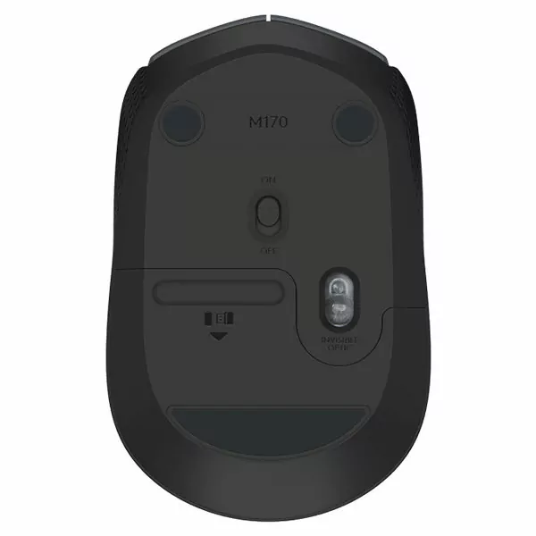 עכבר אלחוטי Logitech M170 למחשב קומפקטי אפור