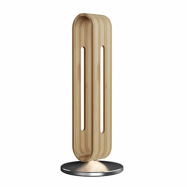 מעמד לאוזניות עץ בהיר