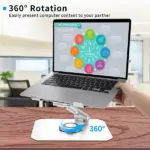 מעמד למחשב נייד מסתובב 360 ומתכוונן אוניברסלי אלגנטי וחזק למחשבים כבדים | L04