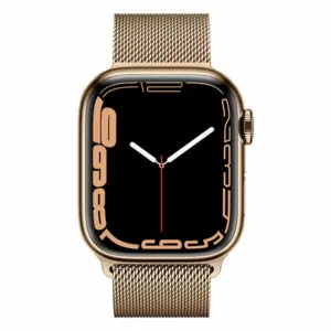 שעון חכם Apple Watch Series 7 41mm זהב פלדת אל-חלד תומך GPS ו-Cellular עם רצועת Milanese Loop