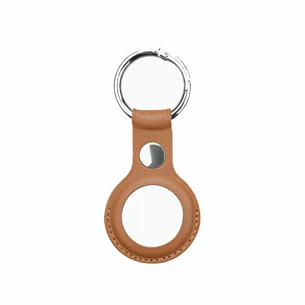 כיסוי ל-AirTag מחזיק מפתחות חום Target דמוי עור
