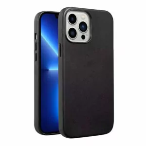 מגן Mag Safe לאייפון 13 שחור דמוי עור עם מגנט מובנה Grip Case