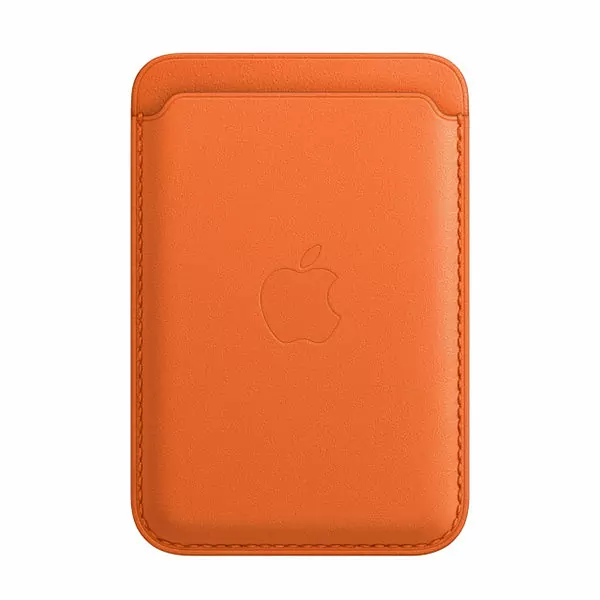 ארנק לאייפון MagSafe Wallet מקורי כתום מקורי עור