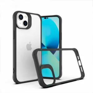 כיסוי לאייפון 14 שקוף שחור דק וחזק Toiko AtomX