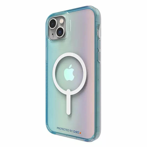 כיסוי לאייפון 14 פלוס שקוף קשת Gear4 Milan Snap תומך MagSafe