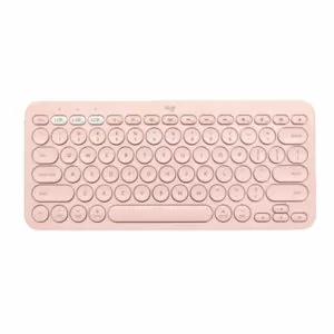 מקלדת Logitech K380 ורודה אלחוטית קומפקטית למק