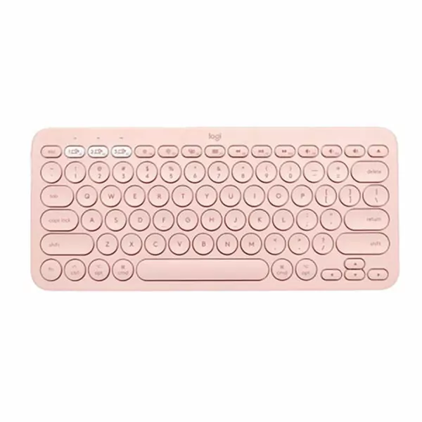מקלדת Logitech K380 ורודה אלחוטית קומפקטית למק