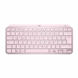 מקלדת Logitech MX Keys Mini אלחוטית קומפקטית ורוד