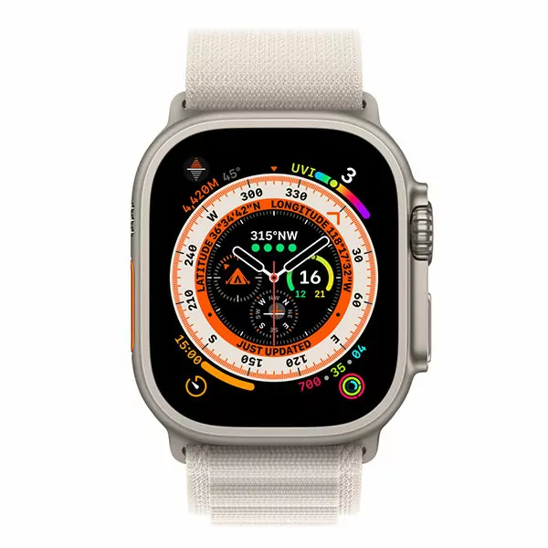 רצועה לאפל ווטש 49 מ”מ מקורית לבן כוכב Apple Watch Alpine Loop - Large