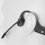אוזניות עצם אלחוטיות Shokz OpenComm לשיחות באיכות גבוהה שחור