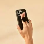 כיסוי לאייפון 14 פרו מקס עם תופסן Otterbox OtterGrip תומך MagSafe שחור