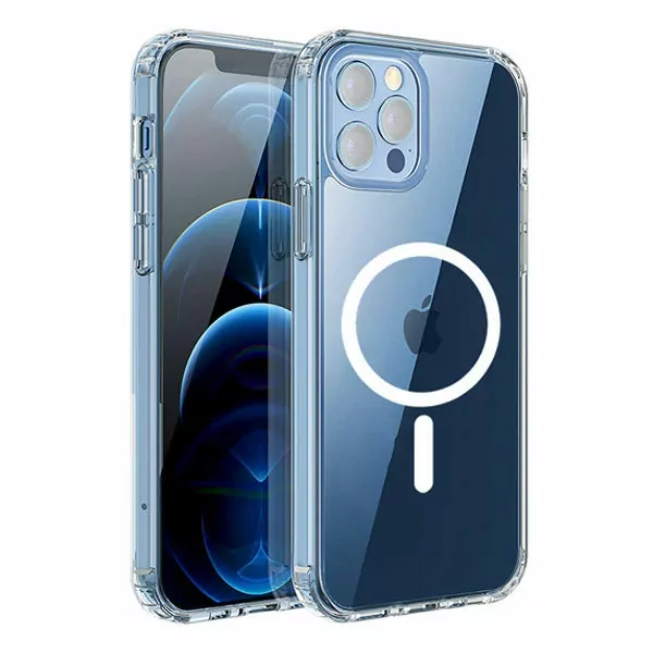 מגן לאייפון 13 פרו שקוף מגנטי Grip Crystal תומך MagSafe
