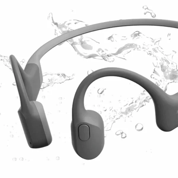 אוזניות עצם אלחוטיות Shokz OpenRun עמידות במים אפור