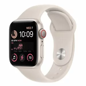 שעון חכם Apple Watch SE 2022 40mm לבן כוכב אלומיניום תומך GPS ו-Cellular עם רצועת Sport Band