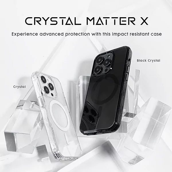 כיסוי לאייפון 14 פרו Magsafe שחור Laut Crystal Matter X (4)